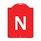 Signmission Designer Series Sign-Sign W/ Letter N, Red & White Aluminum Sign, 18" x 24", RW-1824-22938 A-DES-RW-1824-22938 - alternate 1